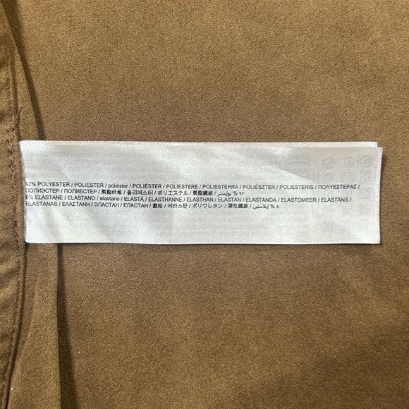 Mens Brown Faux Suede Button Shirt/Jacket by MNG Italian Fashion Co. Size Large - Picture 8 of 9